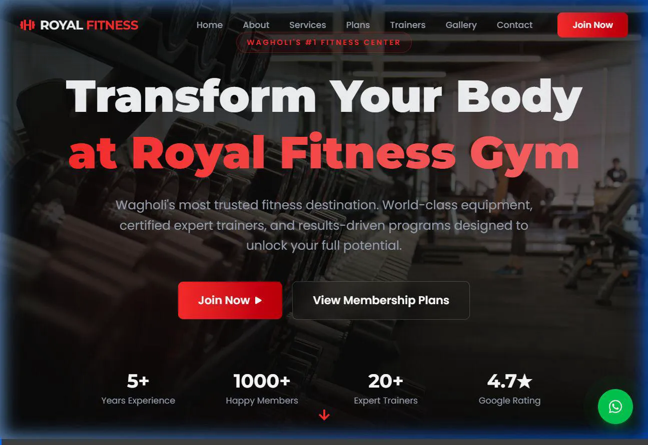 Gym Website Preview